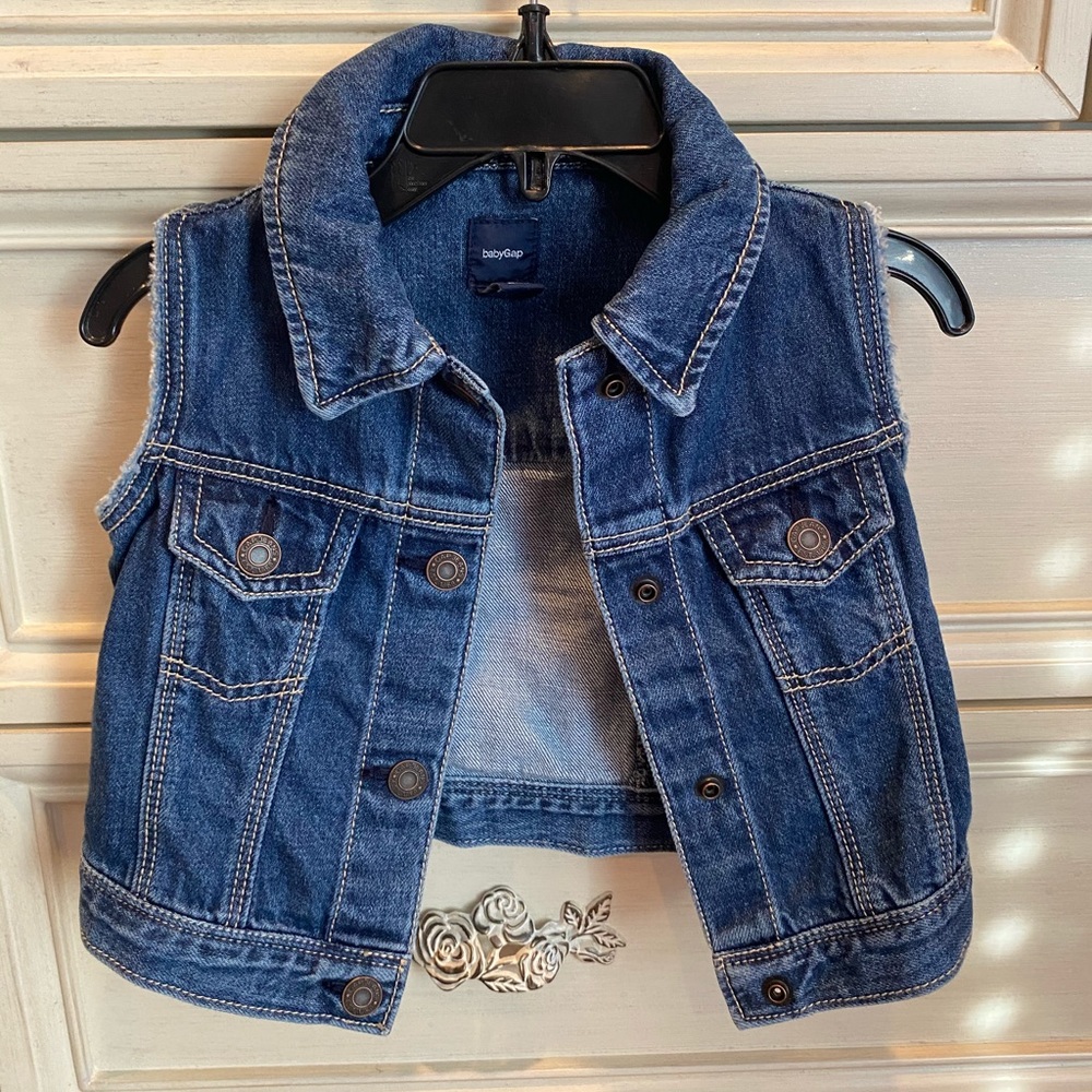 Denim baby gap vest